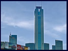 CITIC Plaza. Upon completion in 1996, this was the  tallest building in Asia (until 1998) and the tallest in Guangzhou until 2010. It has 80 floors and is 391m tall to the spire (322m to the roof).It was also the world's tallest building built of reinforced concrete until 2012 and was designed by Dennis Lau & Ng Chun Man Architects.